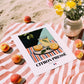 Citron Pressé – French Beverage Drink, Jazz Bar Illustration, unframed on coastal sand