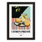 Citron Pressé – French Beverage Drink, Jazz Bar Illustration, in sleek black frame