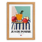 Jus de Pomme – French Beverage Drink, Cocktail Lounge Poster, set in oak frame