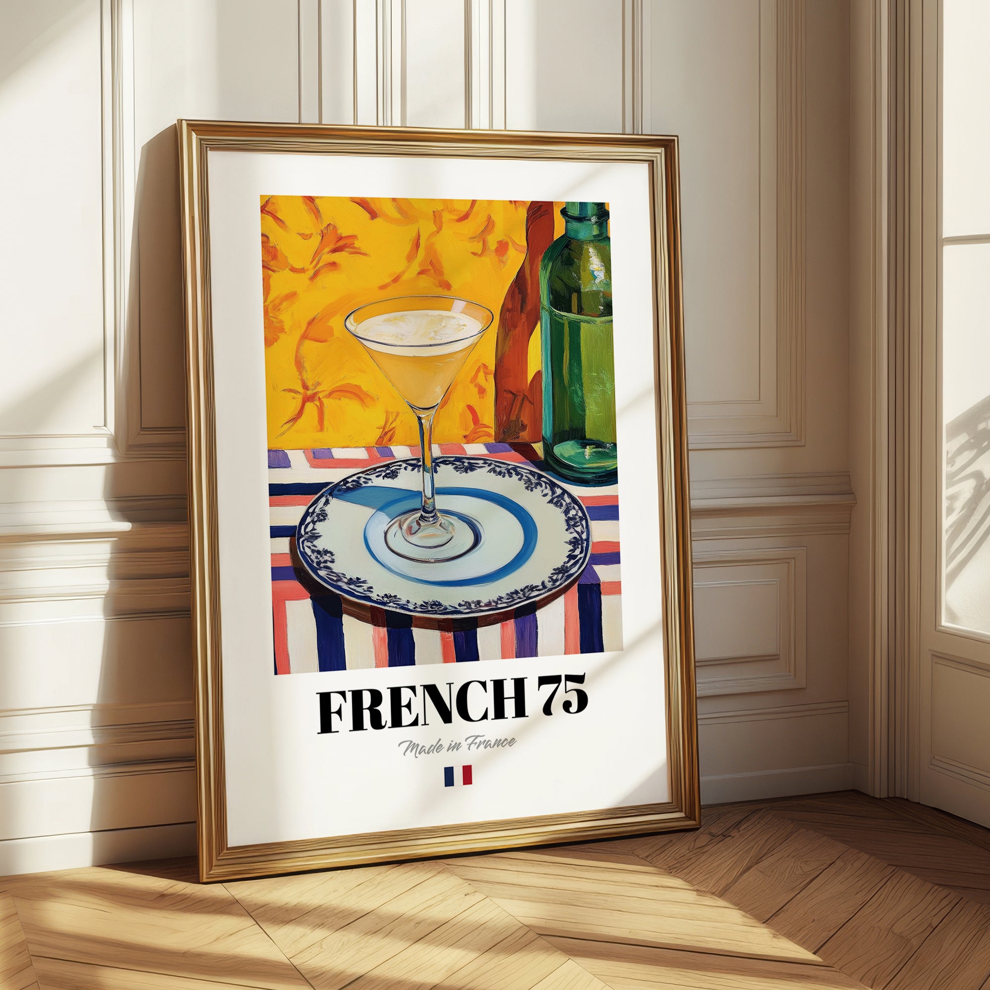 French 75 – French Cocktail Drink, Sky Bar Art