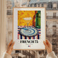 French 75 – French Cocktail Drink, Sky Bar Art, styled in a charming Paris street view