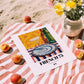 French 75 – French Cocktail Drink, Sky Bar Art, unframed on coastal sand