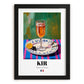 Kir – French Cocktail Drink, Sky Bar Illustration, in sleek black frame