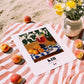 Kir – French Cocktail Drink, Hotel Lobby Poster, unframed on coastal sand