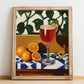 Kir – French Cocktail Drink, Hotel Lobby Poster, no-text version framed in wood