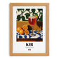 Kir – French Cocktail Drink, Hotel Lobby Poster, set in oak frame