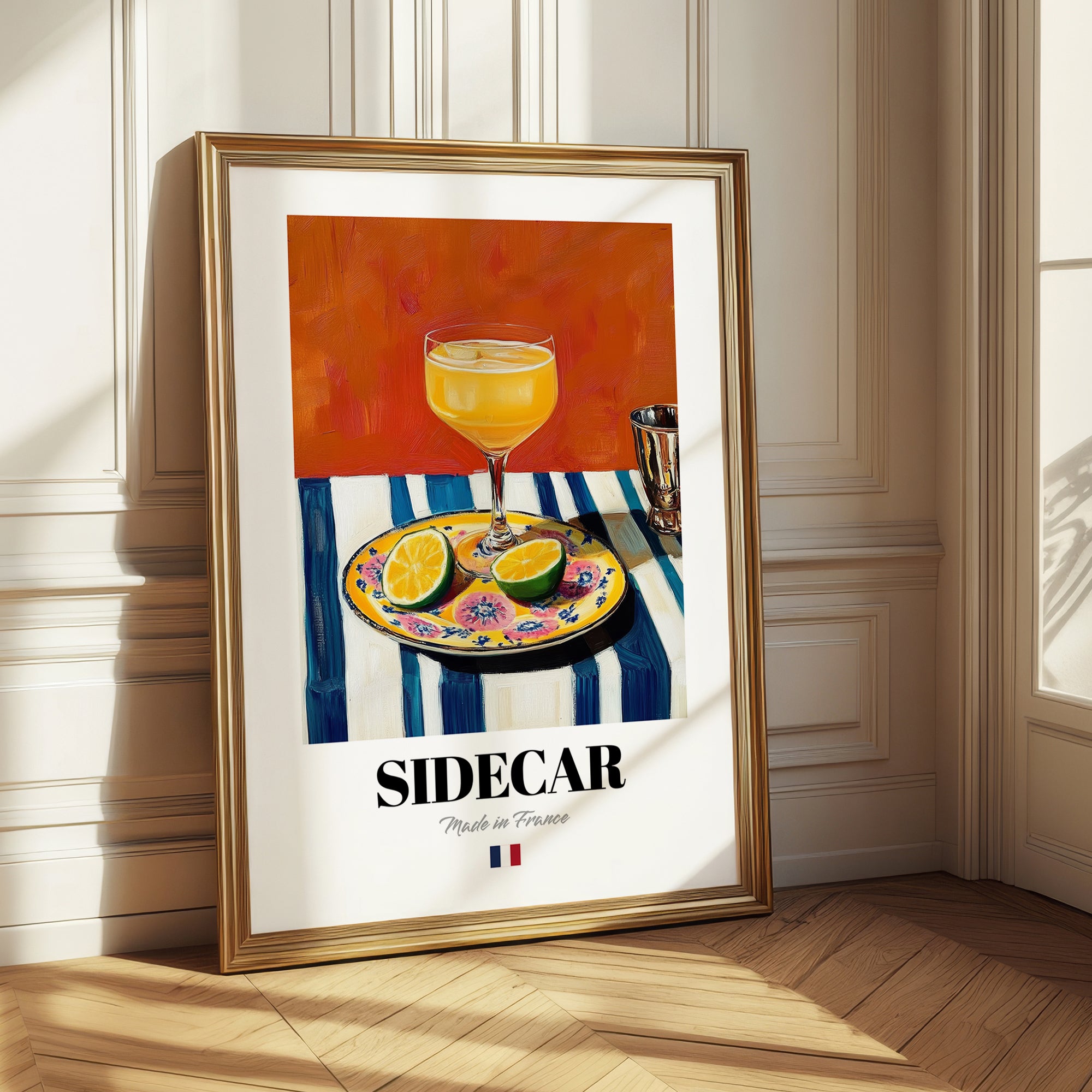 Sidecar – French Cocktail Drink, Sky Bar Poster