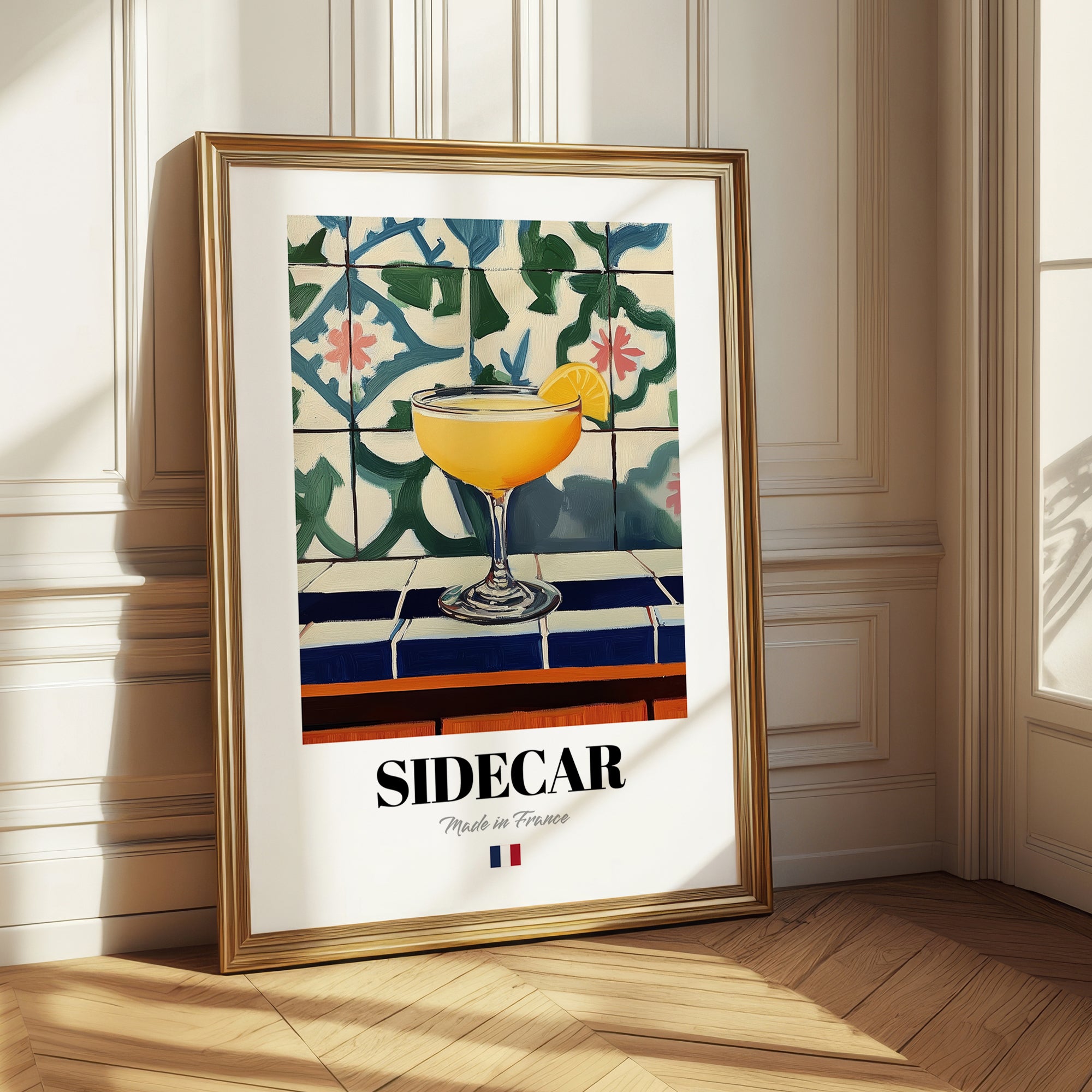 Sidecar – French Cocktail Drink, Beach Bar Print