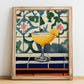 Sidecar – French Cocktail Drink, Beach Bar Print, no-text version framed in wood