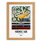 Sidecar – French Cocktail Drink, Beach Bar Print, set in oak frame
