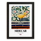 Sidecar – French Cocktail Drink, Beach Bar Print, in sleek black frame