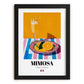 Mimosa – French Cocktail Drink, Cocktail Lounge Poster, in sleek black frame