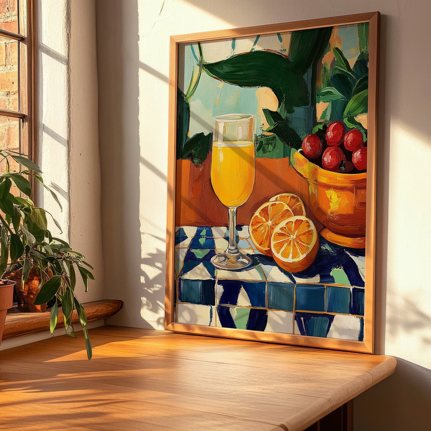 Mimosa – French Cocktail Drink, Beach Bar Wall Art, clean layout with no caption