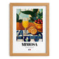 Mimosa – French Cocktail Drink, Beach Bar Wall Art, set in oak frame
