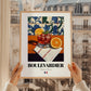 Boulevardier – French Cocktail Drink, Speakeasy Print, styled in a charming Paris street view
