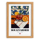 Boulevardier – French Cocktail Drink, Speakeasy Print, set in oak frame