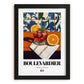 Boulevardier – French Cocktail Drink, Speakeasy Print, in sleek black frame