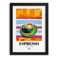 Espresso – Italian Coffee, Café Poster, in sleek black frame