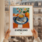 Espresso – Italian Coffee, Café Illustration, styled in a charming Paris street view