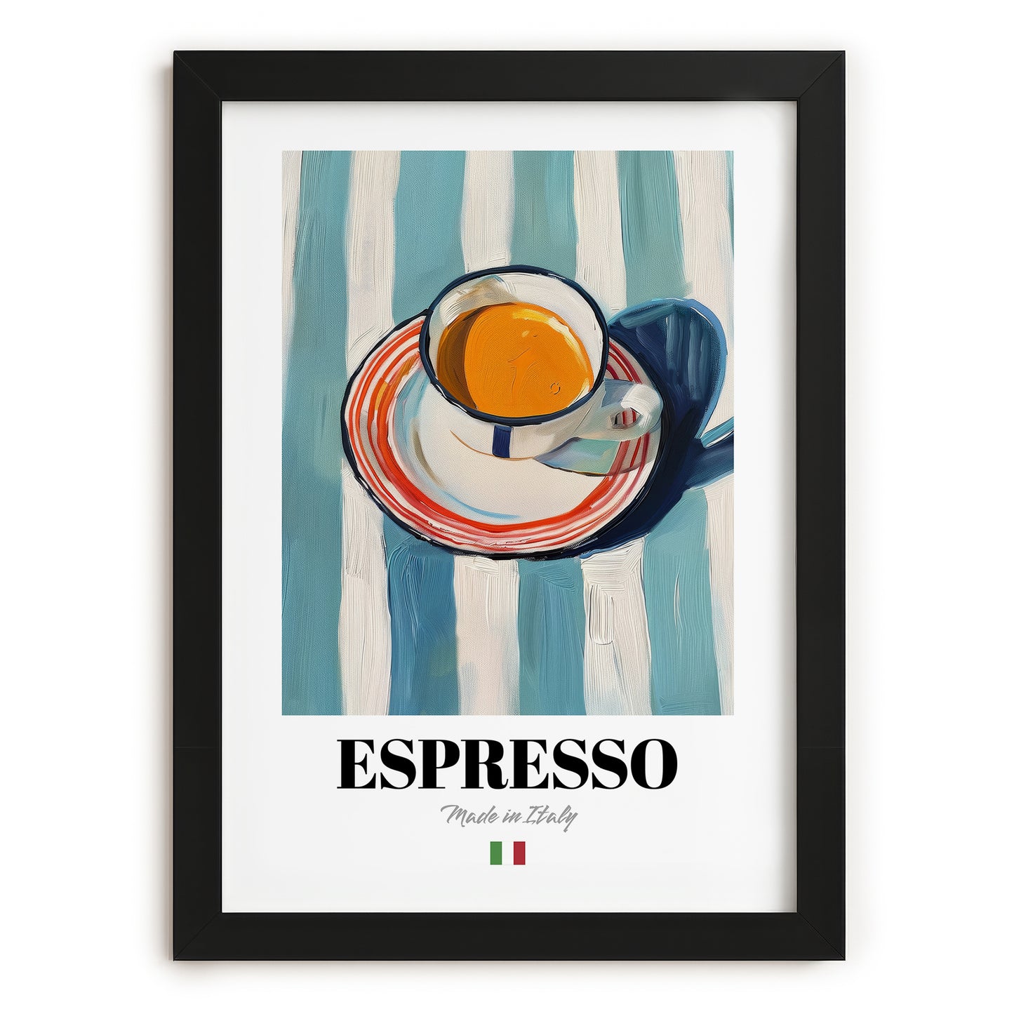 Espresso – Italian Coffee, Café Poster, in sleek black frame