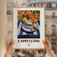 Cappuccino – Italian Coffee, Café Print, styled in a charming Paris street view