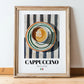Cappuccino Lot #2 - Café italien sur nappe rayée