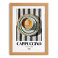 Cappuccino Lot #2 - Café italien sur nappe rayée