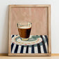 Macchiato – Italian Coffee, Coffeehouse Poster, no-text version framed in wood