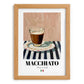 Macchiato – Italian Coffee, Coffeehouse Poster, set in oak frame