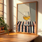 Grappa – Italian Spirit Drink, Rooftop Terrace Illustration, clean layout with no caption