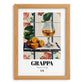 Grappa – Italian Spirit Drink, Hotel Lobby Wall Decor, set in oak frame