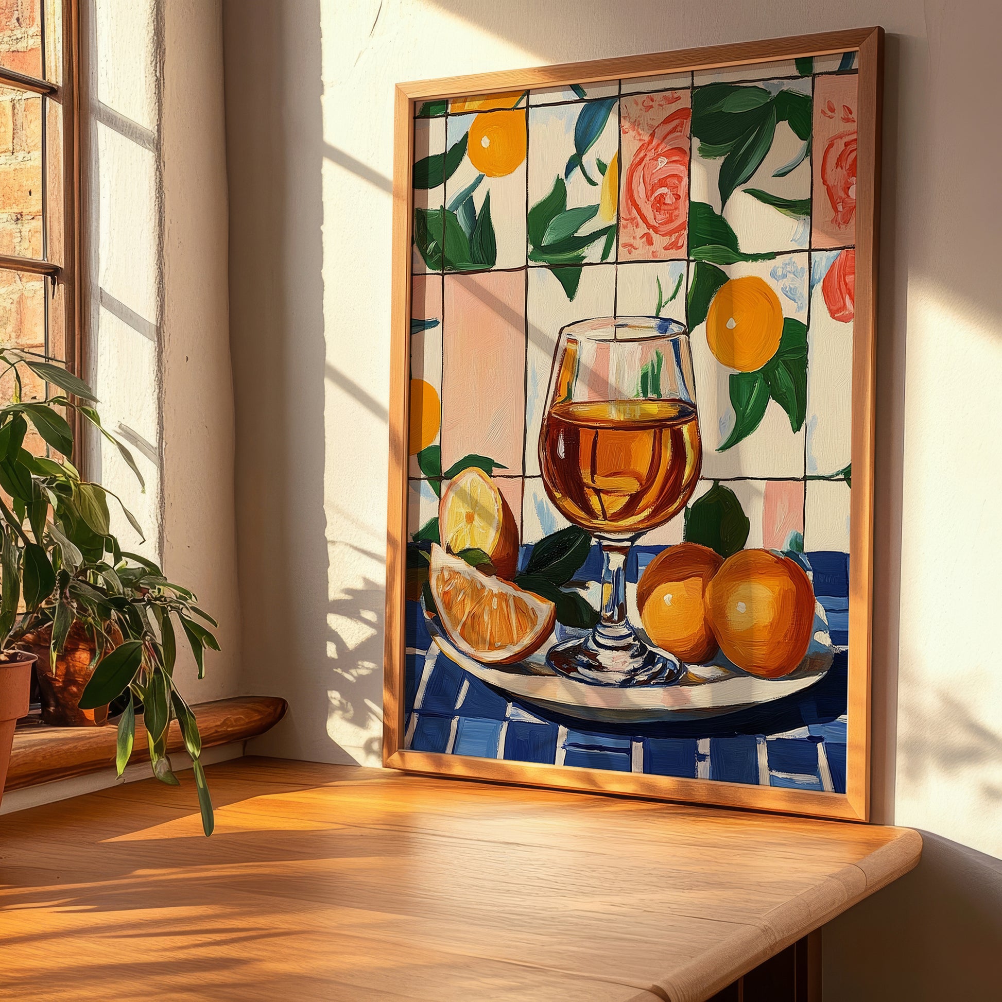 Amaretto – Italian Liqueur Drink, Hotel Lobby Poster, clean layout with no caption