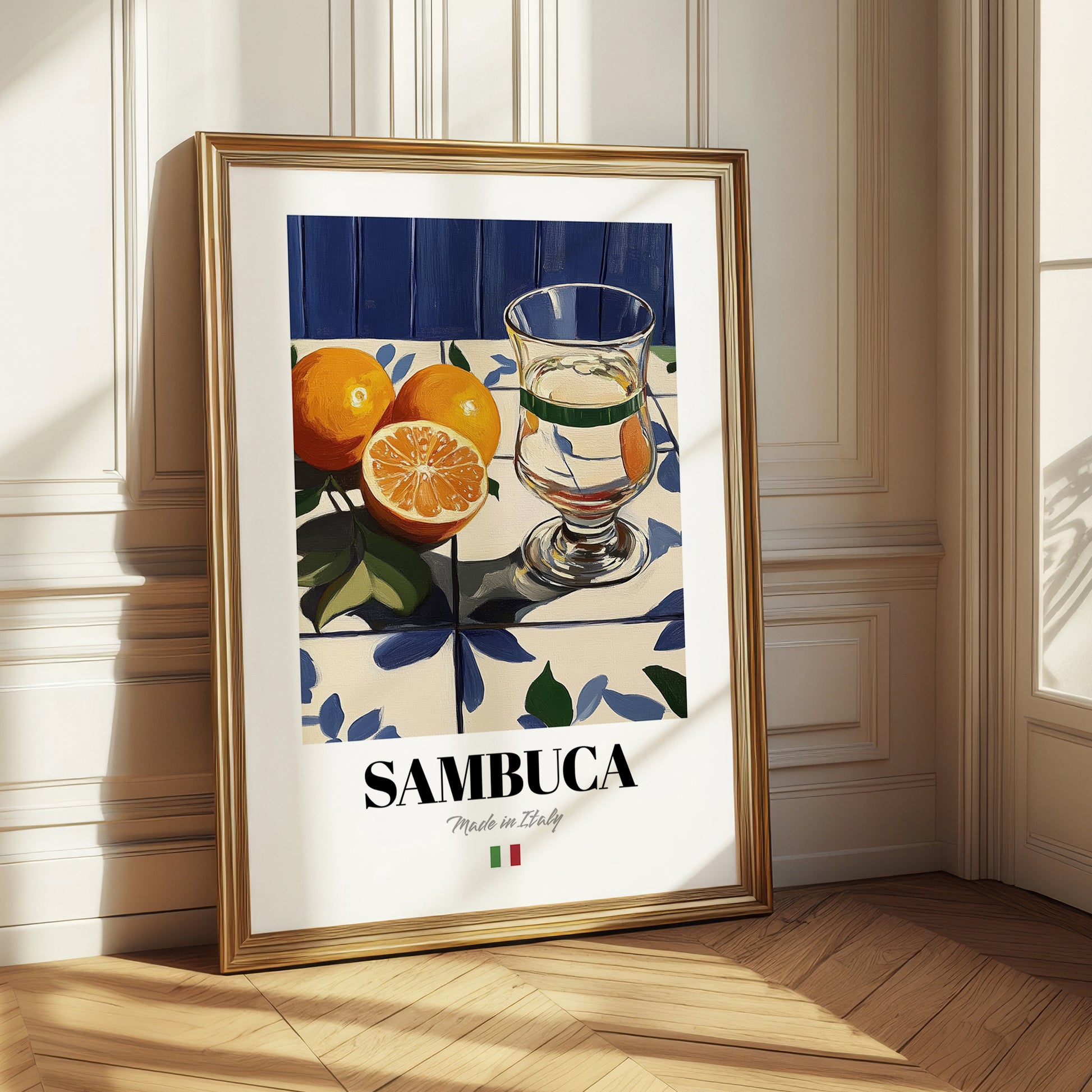 Sambuca – Italian Liqueur Drink, Beach Bar Poster