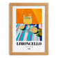 Limoncello – Italian Liqueur Drink, Speakeasy Wall Art, set in oak frame