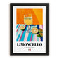 Limoncello – Italian Liqueur Drink, Speakeasy Wall Art, in sleek black frame