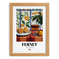 Fernet – Italian Liqueur Drink, Hotel Lobby Print, set in oak frame