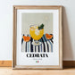 Cedrata – Italian Beverage Drink, Jazz Bar Print, in wooden frame leaning on the floor