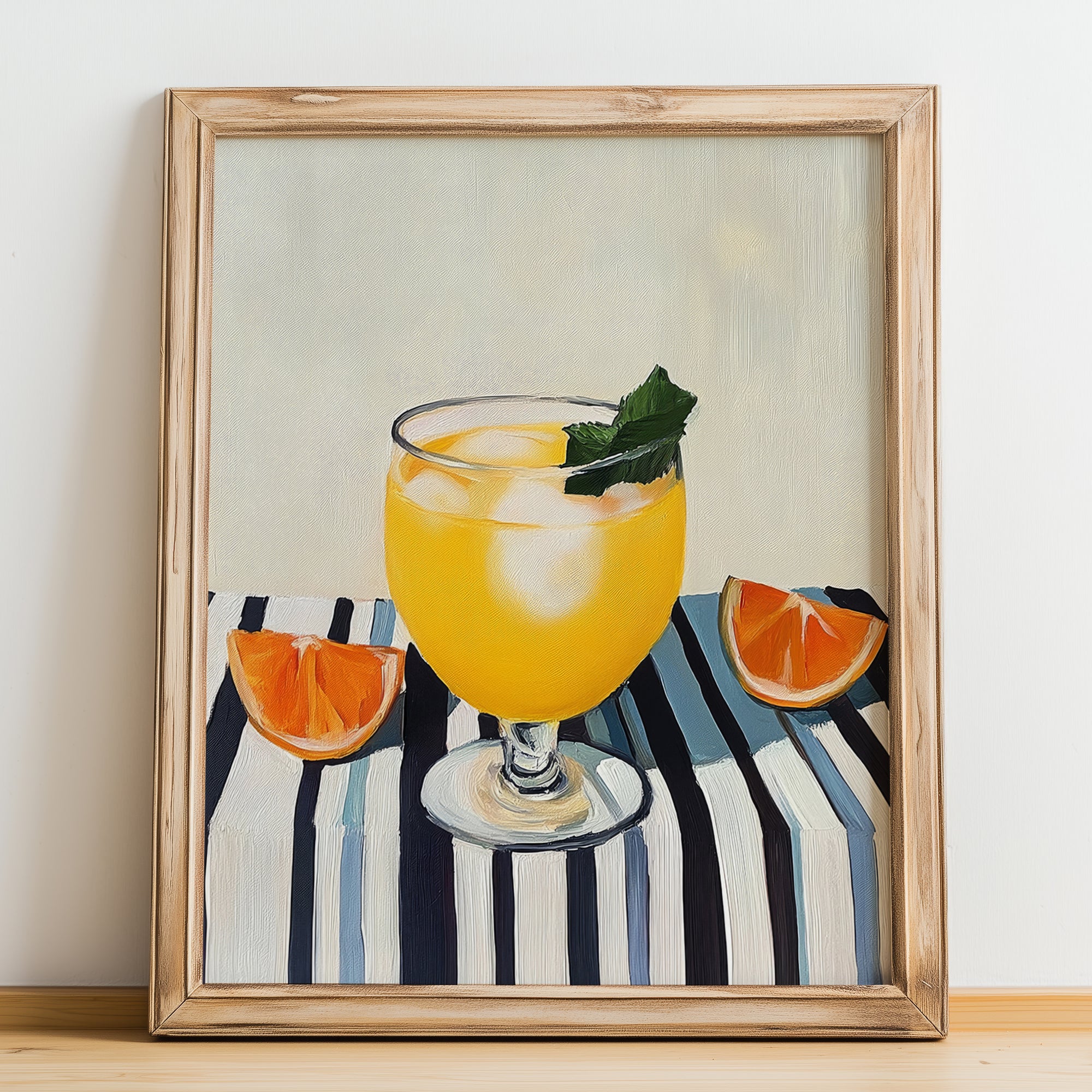 Cedrata – Italian Beverage Drink, Jazz Bar Print, no-text version framed in wood