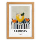 Cedrata – Italian Beverage Drink, Jazz Bar Print, set in oak frame