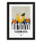 Cedrata – Italian Beverage Drink, Jazz Bar Print, in sleek black frame