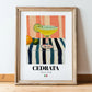 Cedrata – Italian Beverage Drink, Sky Bar Wall Art, in wooden frame leaning on the floor