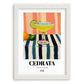 Cedrata – Italian Beverage Drink, Sky Bar Wall Art, placed in minimal white frame