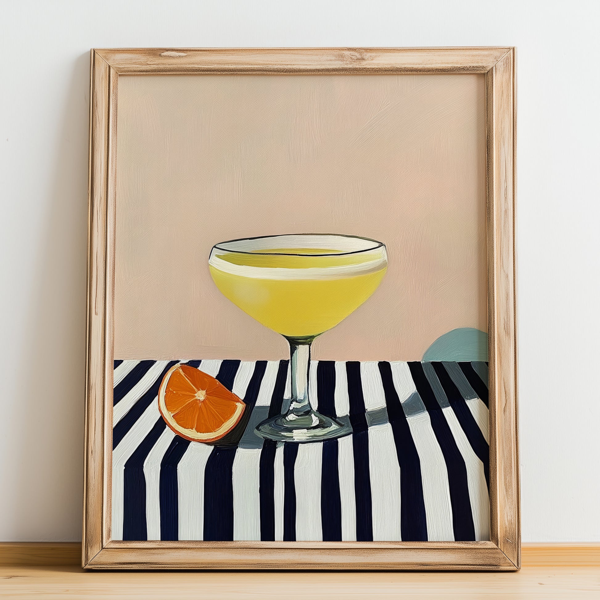 Cedrata – Italian Beverage Drink, Cocktail Lounge Wall Decor, no-text version framed in wood