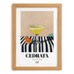 Cedrata – Italian Beverage Drink, Cocktail Lounge Wall Decor, set in oak frame