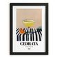 Cedrata – Italian Beverage Drink, Cocktail Lounge Wall Decor, in sleek black frame