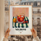 Negroni – Italian Cocktail Drink, Cocktail Lounge Poster, styled in a charming Paris street view