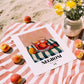 Negroni – Italian Cocktail Drink, Cocktail Lounge Poster, unframed on coastal sand