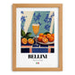 Bellini – Italian Cocktail Drink, Rooftop Terrace Art, set in oak frame