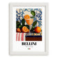 Bellini – Italian Cocktail Drink, Rooftop Terrace Illustration, placed in minimal white frame