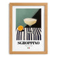 Sgroppino – Italian Cocktail Drink, Speakeasy Print, set in oak frame
